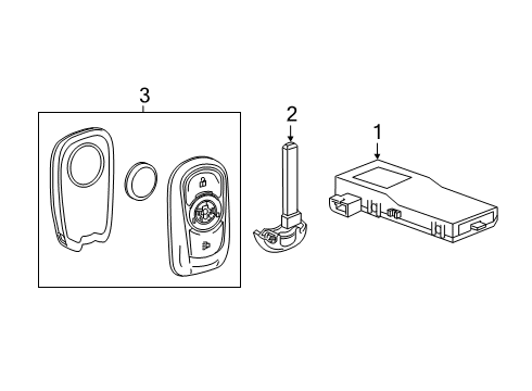 2017 Buick Encore Keyless Entry Components Diagram