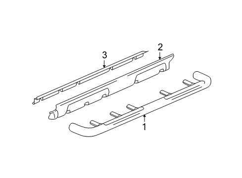 2002 Chevy Avalanche 1500 Exterior Trim - Pillars, Rocker & Floor Diagram 1 - Thumbnail