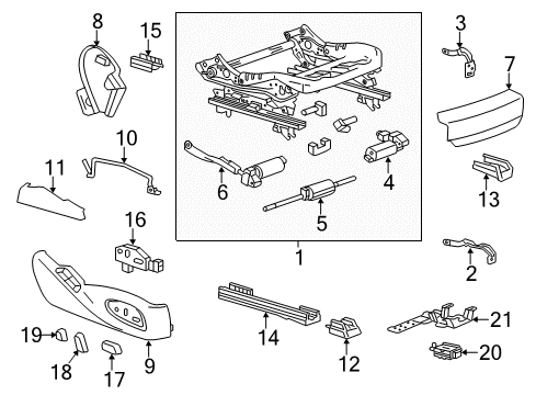 2015 Cadillac ELR Cover Assembly, Front Seat Cushion Outer Finish *Cashmere E Diagram for 22978732