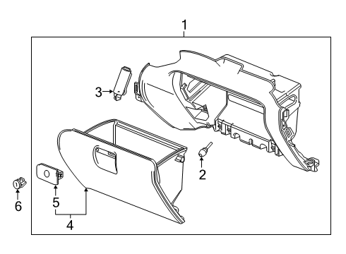 2020 GMC Sierra 1500 Glove Box Diagram