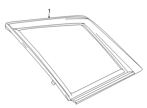 2011 Cadillac SRX Quarter Panel - Glass & Hardware Diagram