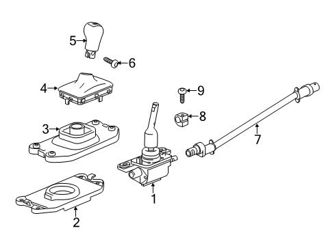 2019 Chevy Corvette Clamp, Manual Transmission Control Rear Shaft Diagram for 24275039