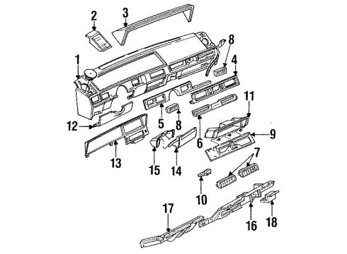 1984 Oldsmobile Cutlass Ciera Radio Assembly, Amplitude Modulation/Frequency Modulation Stereo & Clock Diagram for 16207841