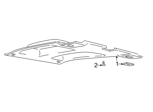 1994 Chevy Camaro Interior Trim - Roof Diagram 3 - Thumbnail