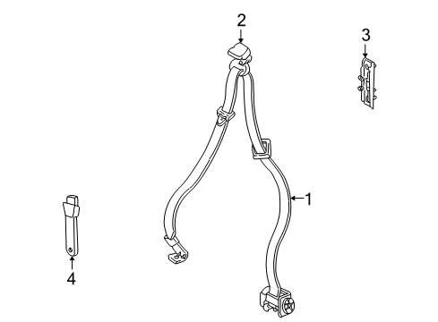 2002 Pontiac Montana Seat Belt Diagram 1 - Thumbnail