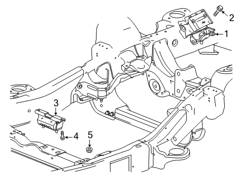 2016 GMC Sierra 1500 Engine & Trans Mounting Diagram 1 - Thumbnail