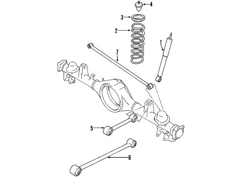 2002 Chevy Trailblazer Rear Axle, Lower Control Arm, Upper Control Arm, Ride Control, Stabilizer Bar, Suspension Components Diagram