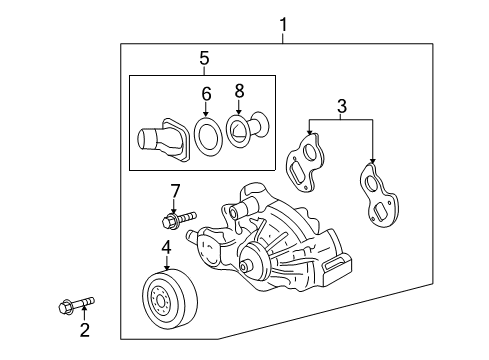 2008 Pontiac G8 Cooling System, Radiator, Water Pump, Cooling Fan Diagram