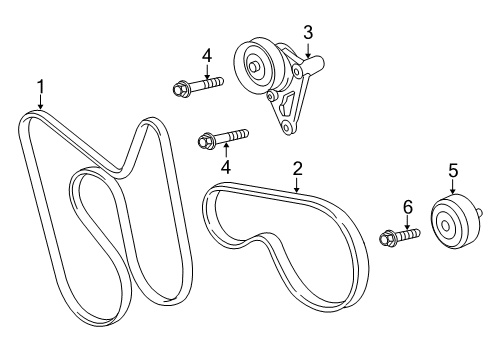 2010 GMC Canyon Belts & Pulleys, Cooling Diagram 2 - Thumbnail