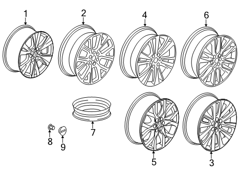 2023 Cadillac XT6 Wheels Diagram