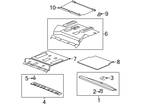 2009 GMC Yukon XL 2500 Molding Assembly, Back Body Opening Garnish *Light Cashmere Diagram for 15905684