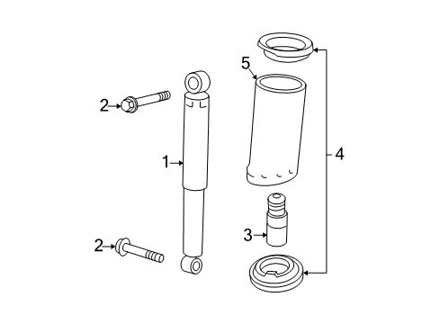 2009 Chevy Equinox Shocks & Components - Rear Diagram