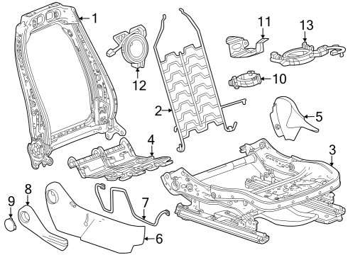 2023 Chevy Colorado Passenger Seat Components Diagram 2 - Thumbnail