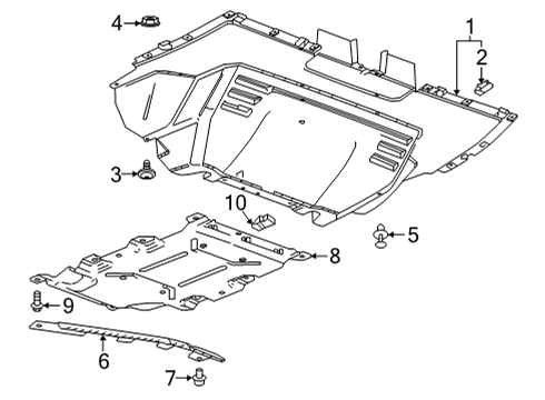 2022 GMC Hummer EV Pickup Under Cover & Splash Shields - Rear Suspension Diagram