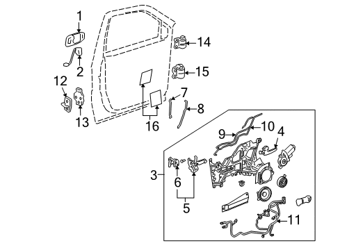 2007 Chevy Uplander Front Door Diagram 3 - Thumbnail