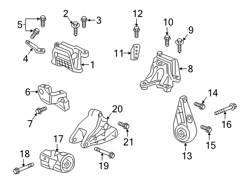 2024 Chevy Blazer Engine & Trans Mounting Diagram