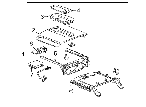 2017 Cadillac Escalade Armrest, Front Floor Console Outer *Shale Diagram for 84105142