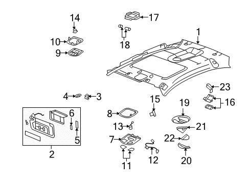 2009 Saturn Aura Hook Assembly, Coat *Neutral L Diagram for 15871654