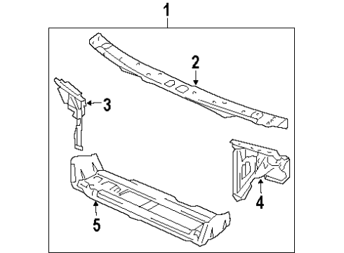 1997 Buick LeSabre Radiator Support Diagram