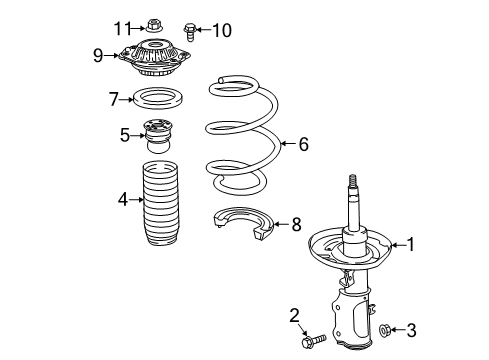 2019 Buick LaCrosse Struts & Components - Front Diagram