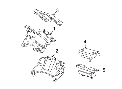 2007 GMC Sierra 1500 Classic Engine & Trans Mounting Diagram 1 - Thumbnail