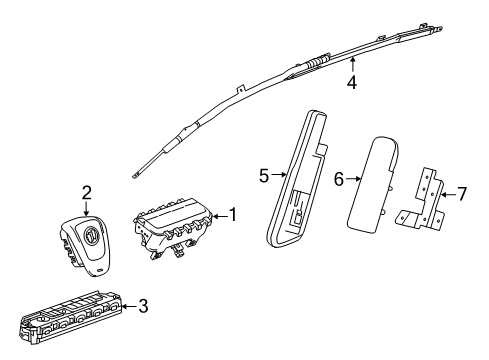 2014 Buick Encore Air Bag Components Diagram 1 - Thumbnail