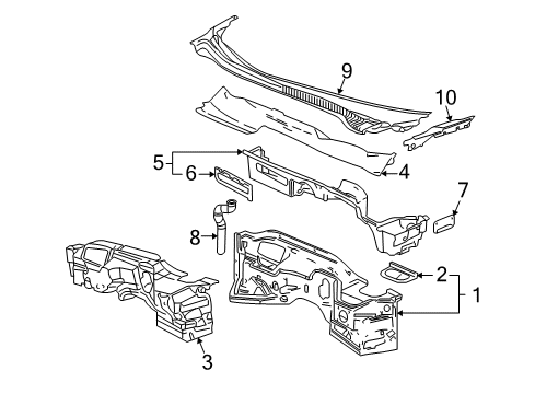 2007 Chevy Corvette Cowl Diagram