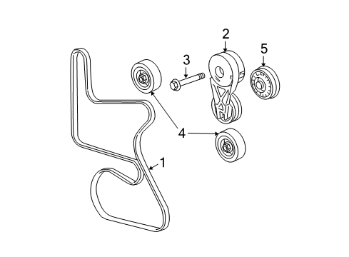 2006 Chevy Equinox Belts & Pulleys Diagram