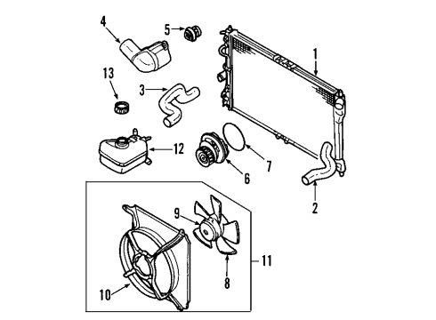 2007 Chevy Aveo5 Cooling System, Radiator, Water Pump, Cooling Fan Diagram 3 - Thumbnail