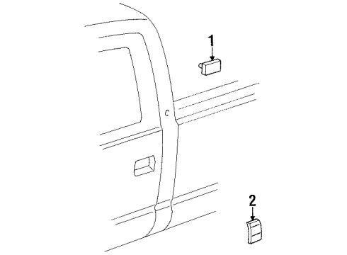 1994 Chevy C2500 Exterior Trim - Cab Diagram