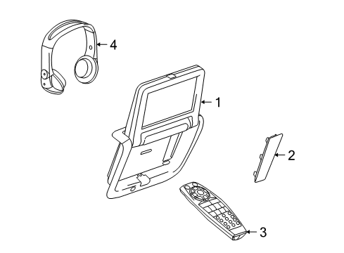 2010 GMC Terrain Entertainment System Components Diagram