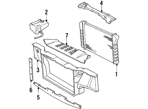 1985 Cadillac Seville RAD ASM Diagram for 3058077