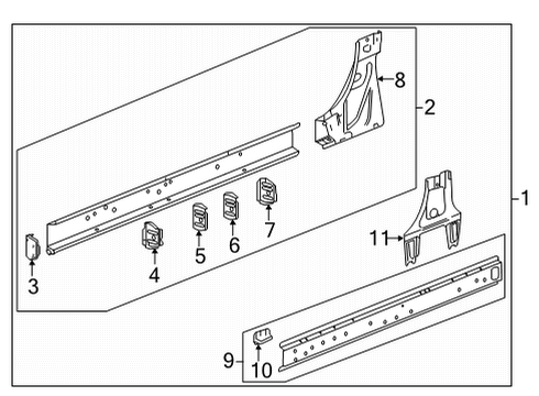 2024 GMC Sierra 2500 HD Rocker Panel Diagram