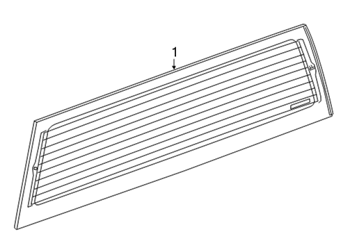 2021 GMC Sierra 3500 HD Glass & Hardware - Back Glass Diagram