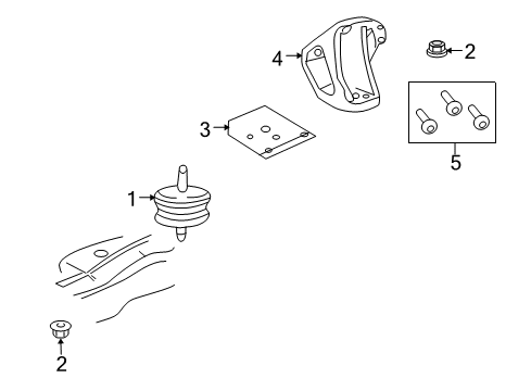 2008 Pontiac G8 Engine & Trans Mounting Diagram