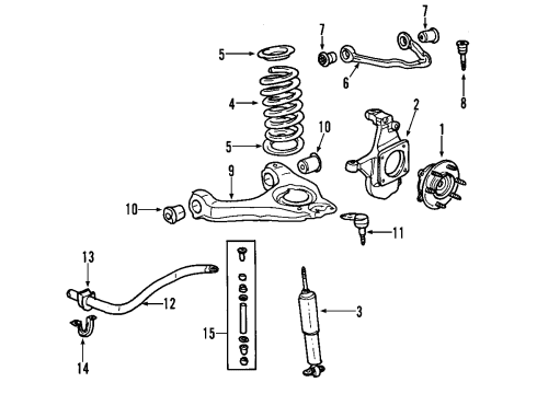 2008 Cadillac Escalade EXT Front Suspension, Control Arm Diagram 2 - Thumbnail