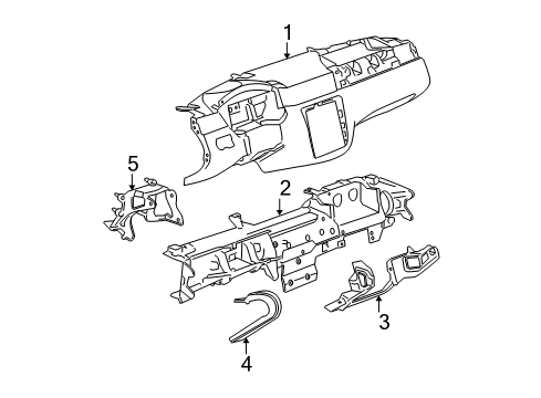 2006 Chevy Impala Cluster & Switches, Instrument Panel Diagram 1 - Thumbnail