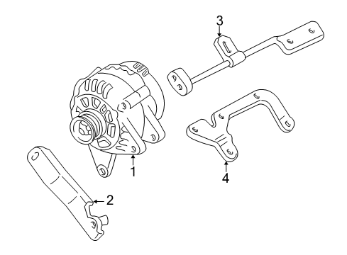 1998 Buick Regal Generator Assembly (Remanufacture)(Cs130D, 100) Diagram for 10464072