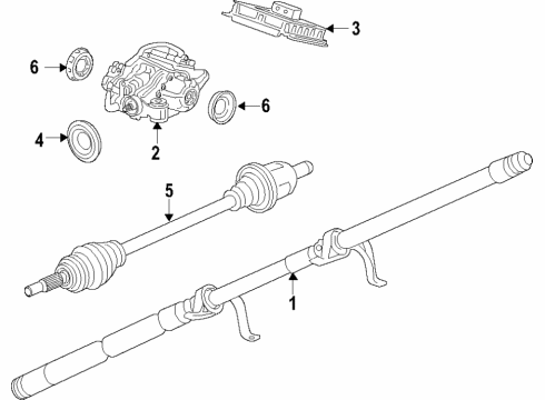 2020 Cadillac XT4 Differential Carrier Assembly Diagram for 84535726