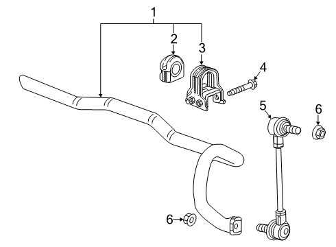 2024 Chevy Blazer Stabilizer Bar & Components - Front Diagram