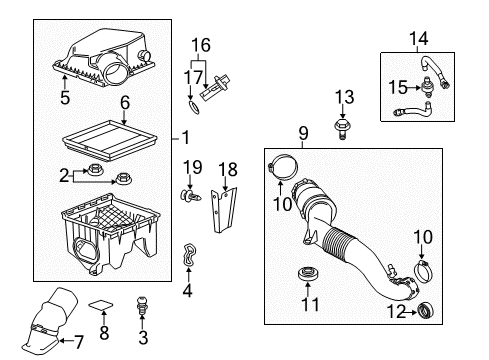 2010 Cadillac SRX Air Intake Diagram