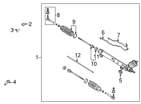 1997 Buick Regal P/S Pump & Hoses, Steering Gear & Linkage Diagram 2 - Thumbnail