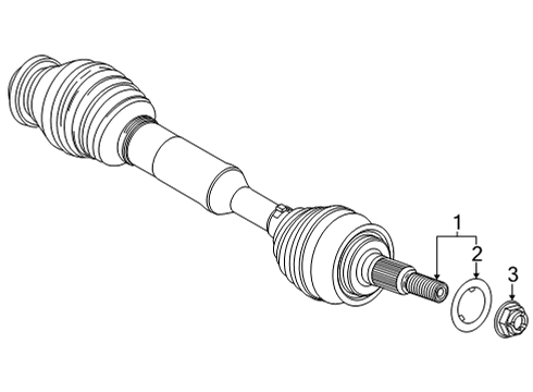 2023 GMC Hummer EV Pickup Drive Axles - Rear Diagram