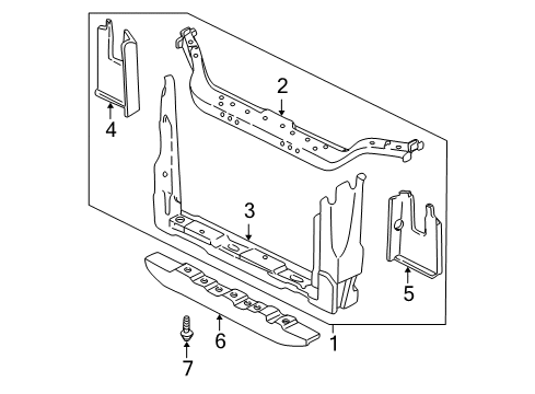 2000 Chevy Venture Panel Assembly, Front Compartment Front Diagram for 15871561