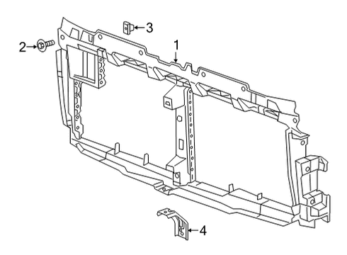 2024 GMC Sierra 3500 HD Front Panel Diagram 2 - Thumbnail