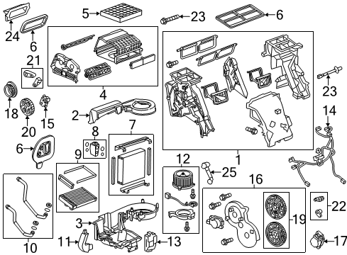 2014 Chevy Volt Heater Core & Control Valve Diagram