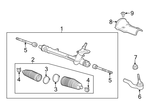 2024 Chevy Trax Steering Gear & Linkage Diagram