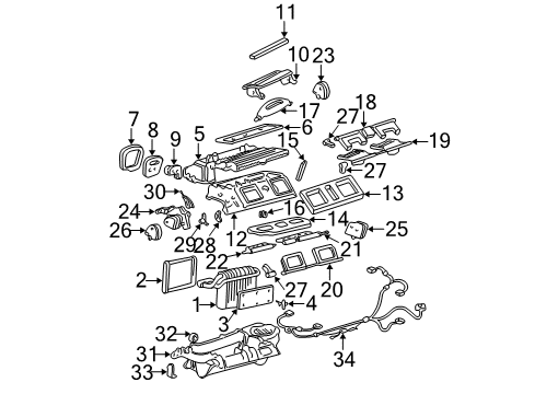 2002 Cadillac DeVille Cover,Air Filter Access Hole Diagram for 52473083