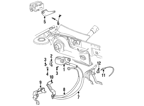 1995 Buick Skylark BRACKET, Cruise Control Diagram for 22647788