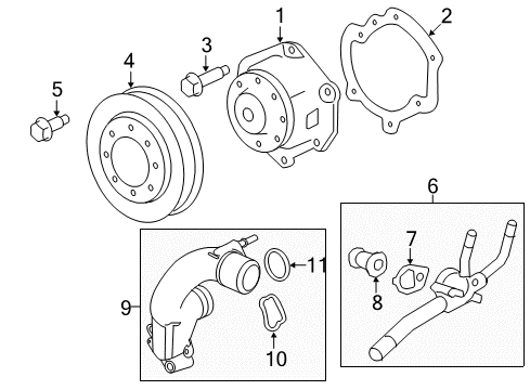 2012 Chevy Captiva Sport Cooling System, Radiator, Water Pump, Cooling Fan Diagram 2 - Thumbnail